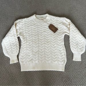 Off white cable knit sweater